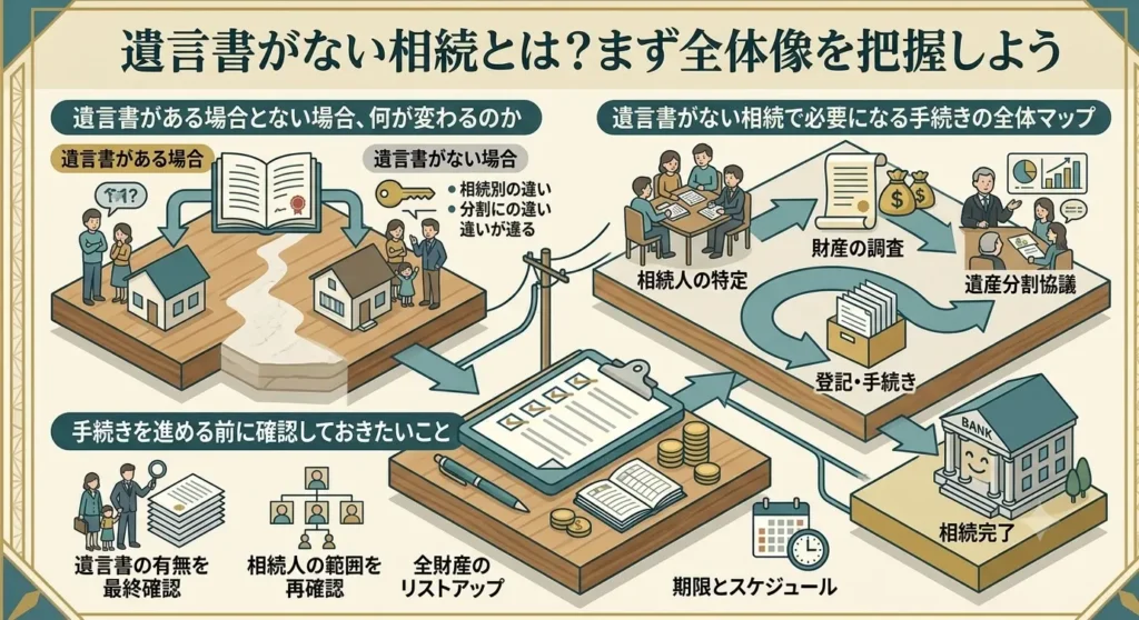 how to proceed from scratch when no will 01