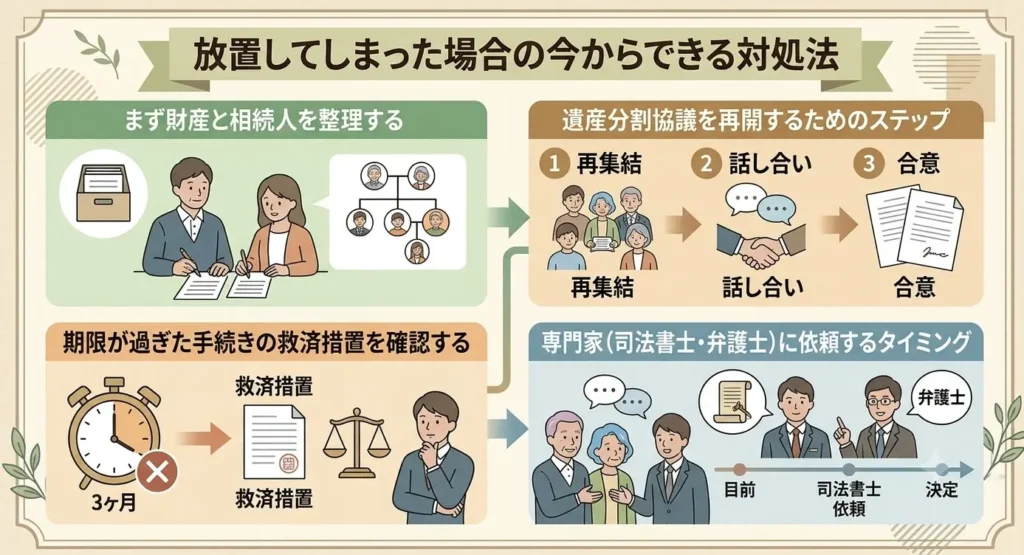 what happens inheritance procedures are neglected deadlines 3months 10months 3years 04