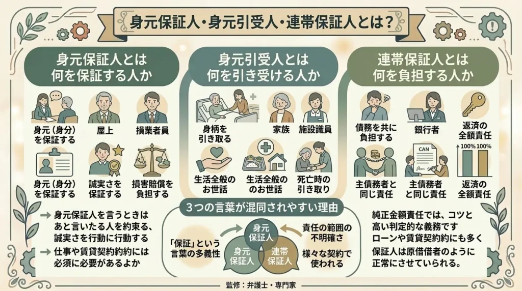 differences between a character reference guarantor for custody release and joint several guarantor 01