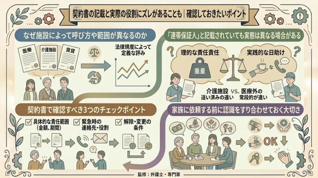 differences between a character reference guarantor for custody release and joint several guarantor 04