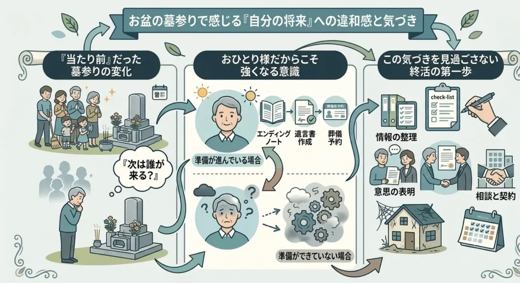 reflecting on the future of your grave during obon visits 01