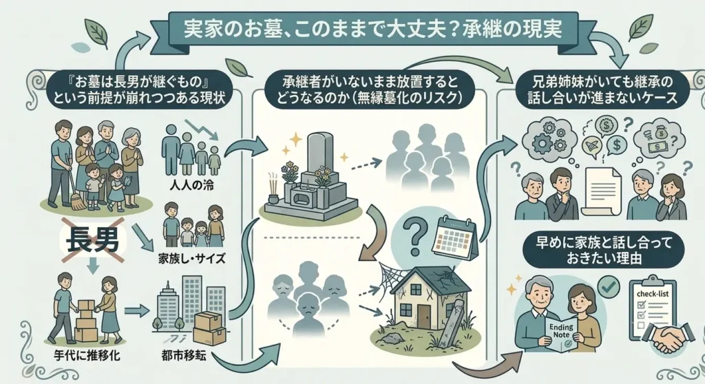 reflecting on the future of your grave during obon visits 02