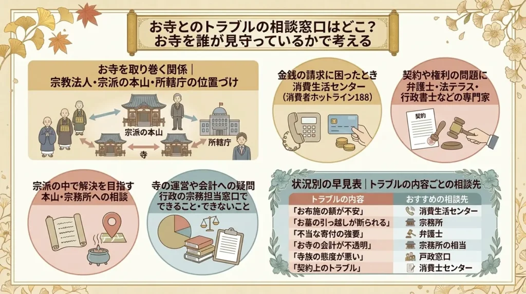 where go for advice regarding dispute with temple 02
